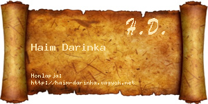 Haim Darinka névjegykártya